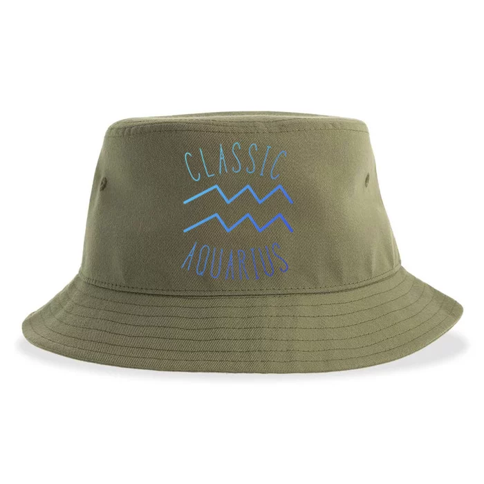 Classic Aquarius Astrology Sign / Aquarius Birthday Quote Gift Sustainable Bucket Hat