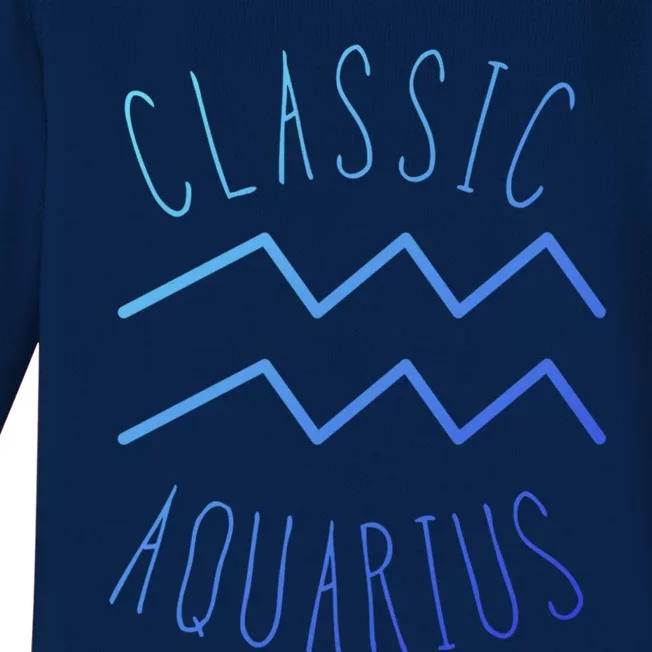 Classic Aquarius Astrology Sign / Aquarius Birthday Quote Gift Baby Long Sleeve Bodysuit