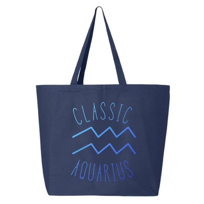 Classic Aquarius Astrology Sign / Aquarius Birthday Quote Gift 25L Jumbo Tote