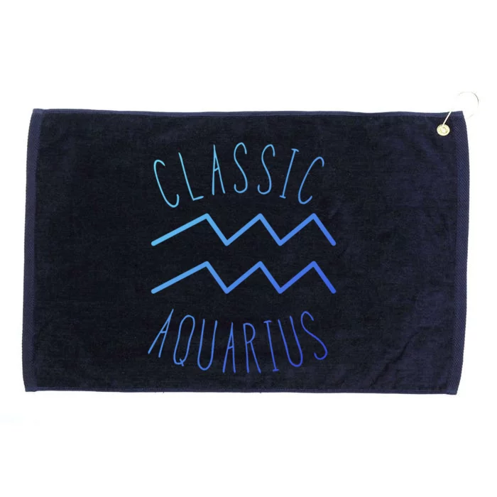 Classic Aquarius Astrology Sign / Aquarius Birthday Quote Gift Grommeted Golf Towel