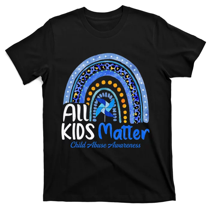 Child Abuse Awareness Messy Bun Child Abuse Prevention Month T-Shirt