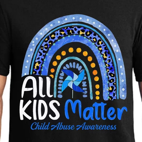 Child Abuse Awareness Messy Bun Child Abuse Prevention Month Pajama Set