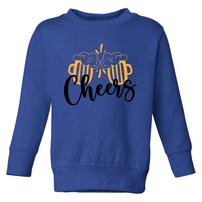 Cheers And Beer Craft Beer Lover National Beer Day Funny Gift Toddler Sweatshirt