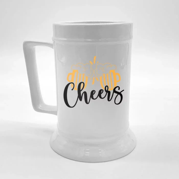 Cheers And Beer Craft Beer Lover National Beer Day Funny Gift Front & Back Beer Stein