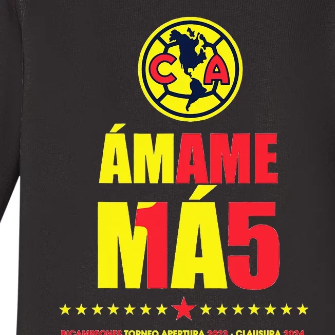 Club America Bicampeon Torneo Apertura 2023 Baby Long Sleeve Bodysuit