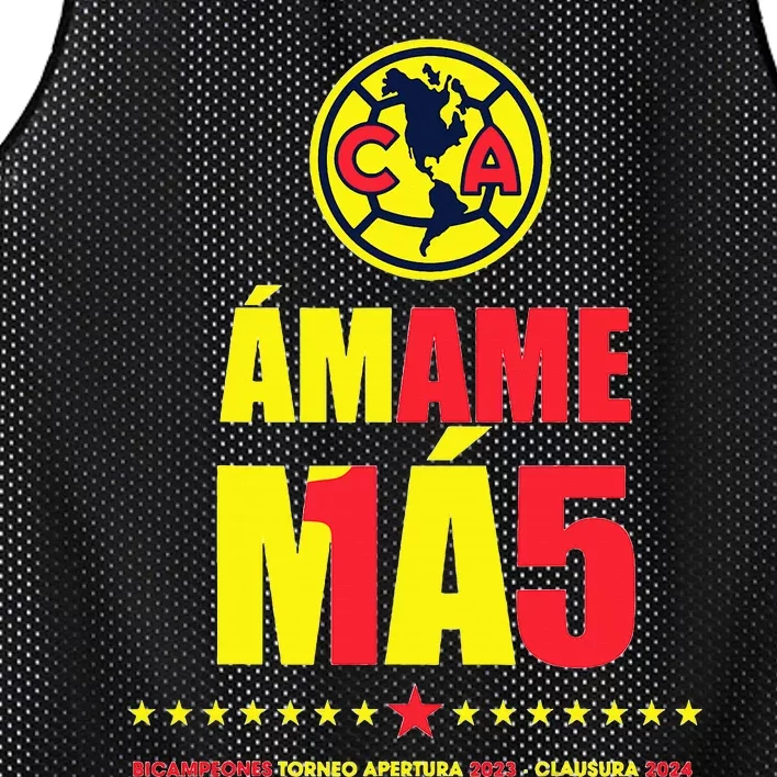 Club America Bicampeon Torneo Apertura 2023 Mesh Reversible Basketball Jersey Tank