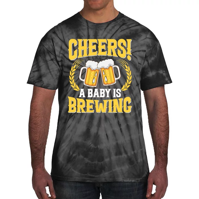 Cheers A Baby Is Brewing Funny Beer Brewer Lovers Tie-Dye T-Shirt