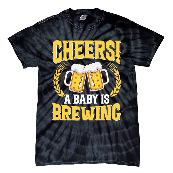 Cheers A Baby Is Brewing Funny Beer Brewer Lovers Tie-Dye T-Shirt