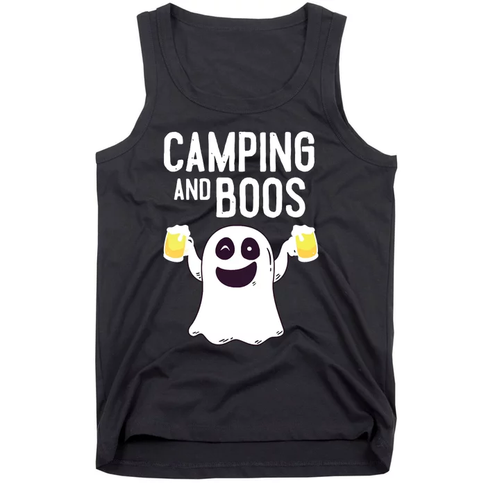 Camping And Boos Camping Funny Beer Drink Halloween Costume Tank Top