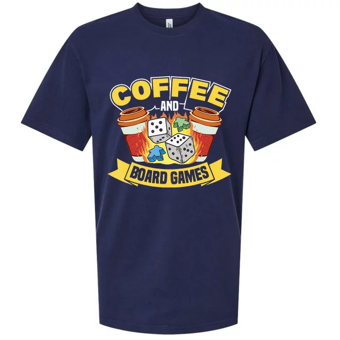 Coffee And Board Games Board Game Board Gamer Tabletop Sueded Cloud Jersey T-Shirt