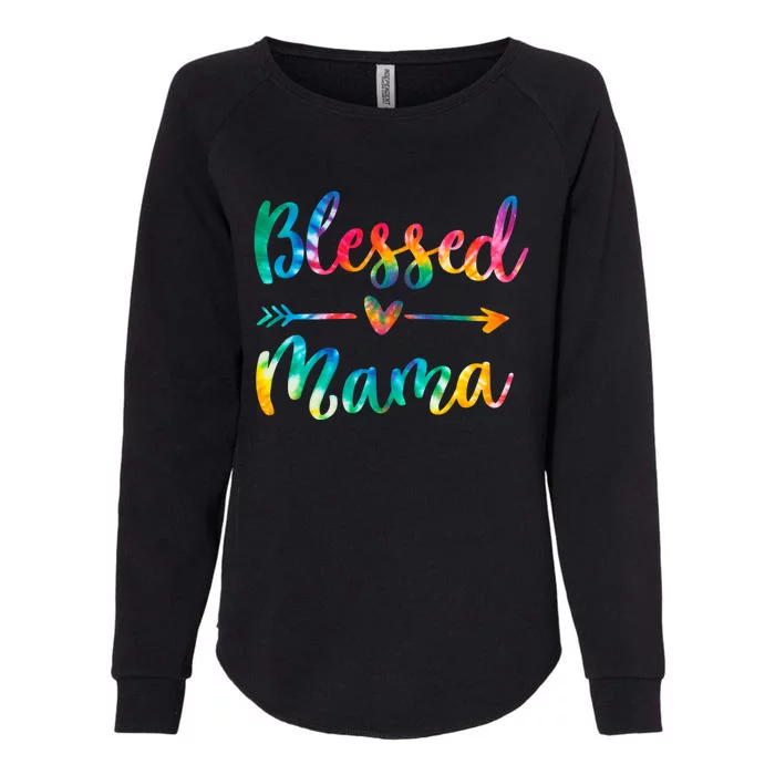 Cute Arrow Blessed Mama Tie Dye Rainbow Hippie Mothers Day Meaningful Gift Womens California Wash Sweatshirt