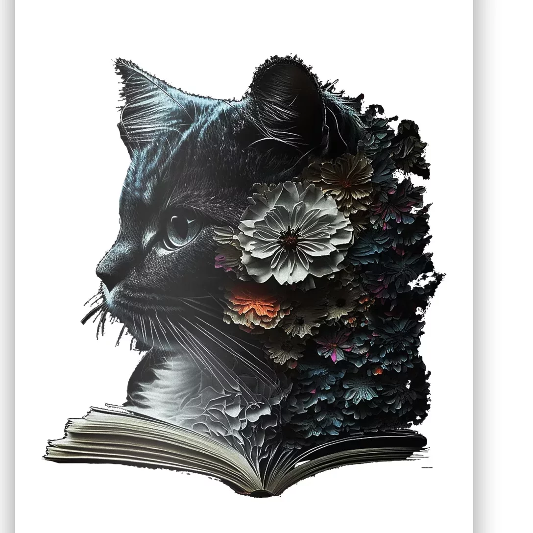 Cat Art Book Cat Motif Flowers Cat Poster