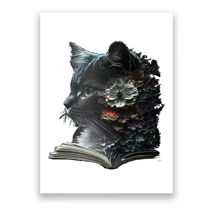 Cat Art Book Cat Motif Flowers Cat Poster