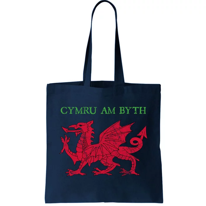 Cymru Am Byth Welsh Rugby Dragon Wales Gift Tote Bag