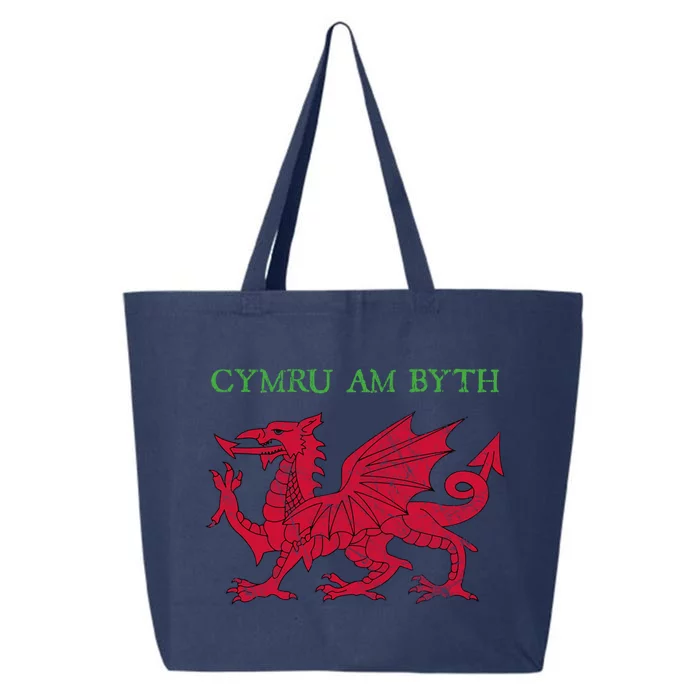 Cymru Am Byth Welsh Rugby Dragon Wales Gift 25L Jumbo Tote