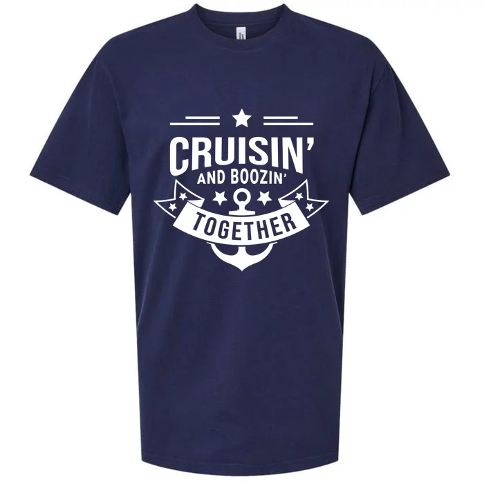 Cruisin And Boozin Together Gift Sueded Cloud Jersey T-Shirt