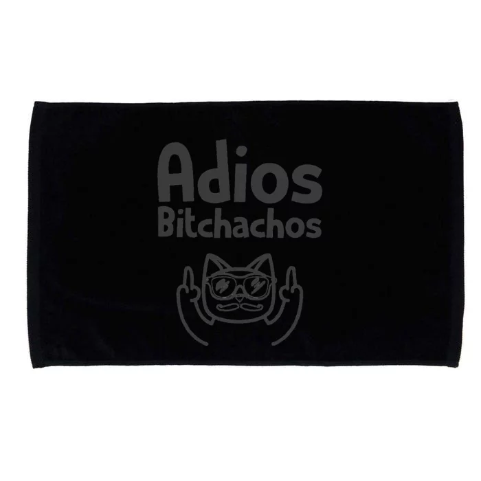 Cat Adios Bitchachos Cinco De Mayo Middle Finger Microfiber Hand Towel