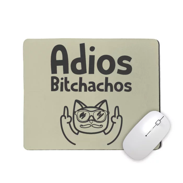 Cat Adios Bitchachos Cinco De Mayo Middle Finger Mousepad