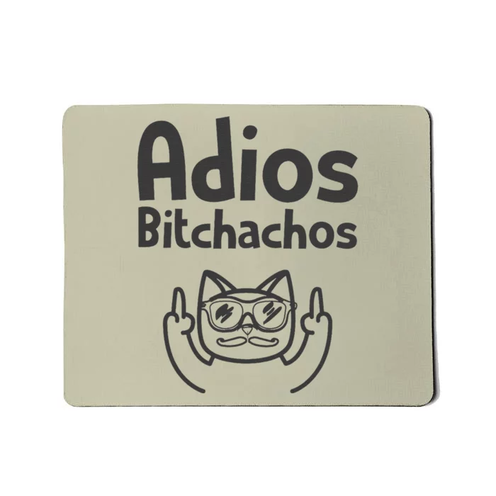 Cat Adios Bitchachos Cinco De Mayo Middle Finger Mousepad