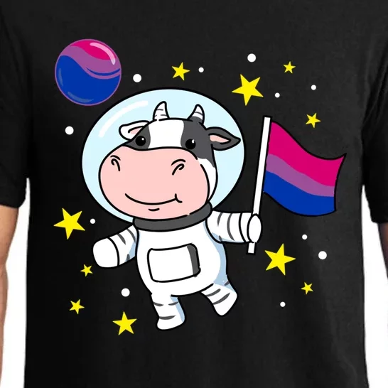 Cow Astronaut Bisexual Pride Gift Pajama Set