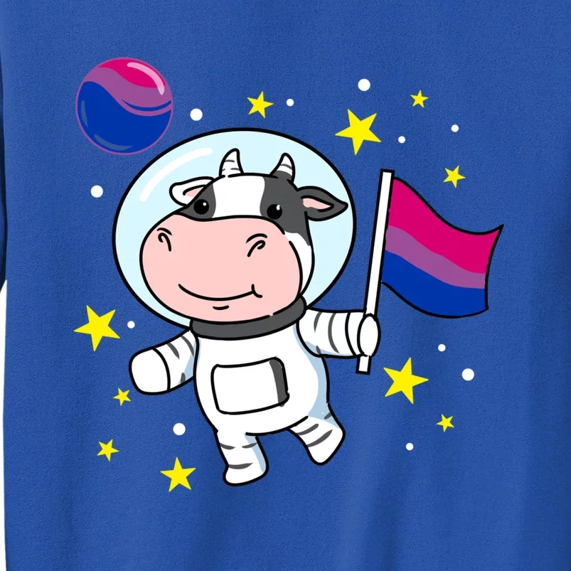 Cow Astronaut Bisexual Pride Gift Tall Sweatshirt