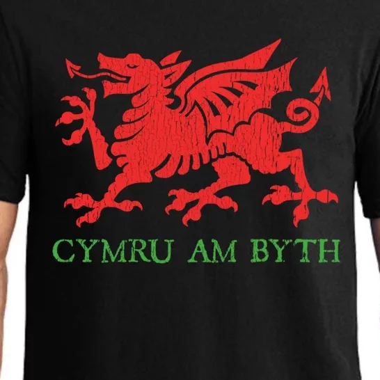 Cymru Am Byth Welsh Rugby Dragon Wales Player Pride Funny Gift Pajama Set