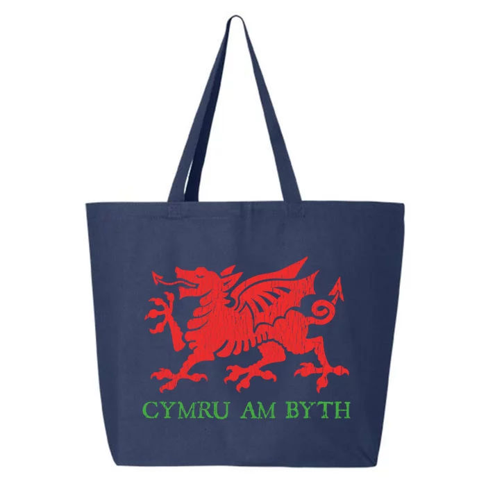 Cymru Am Byth Welsh Rugby Dragon Wales Player Pride Funny Gift 25L Jumbo Tote