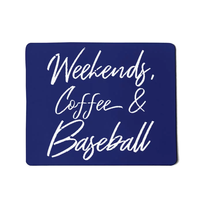 Coffee And Baseball Sports Fan Dad Baseball Mom Mousepad