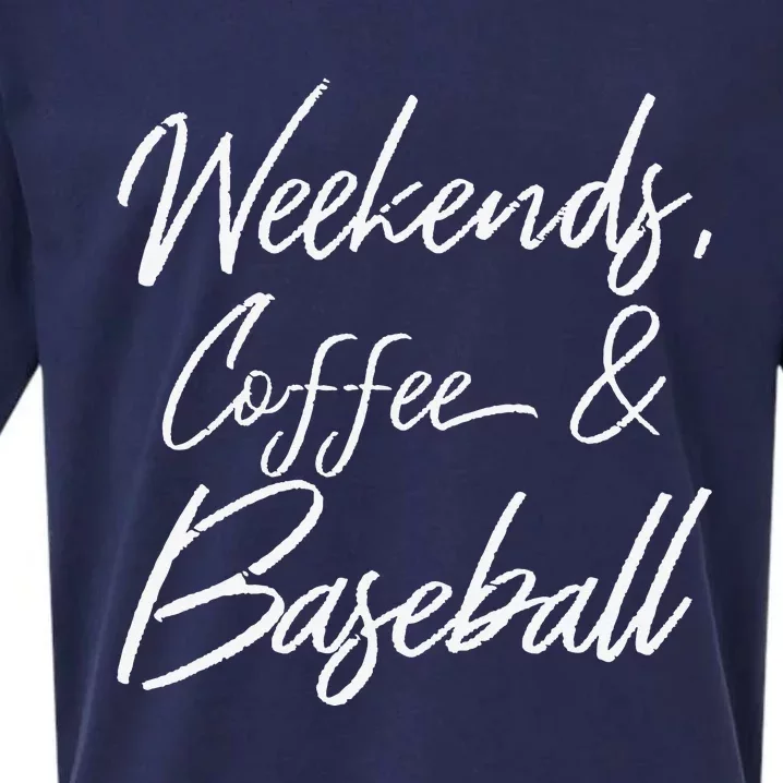 Coffee And Baseball Sports Fan Dad Baseball Mom Sueded Cloud Jersey T-Shirt