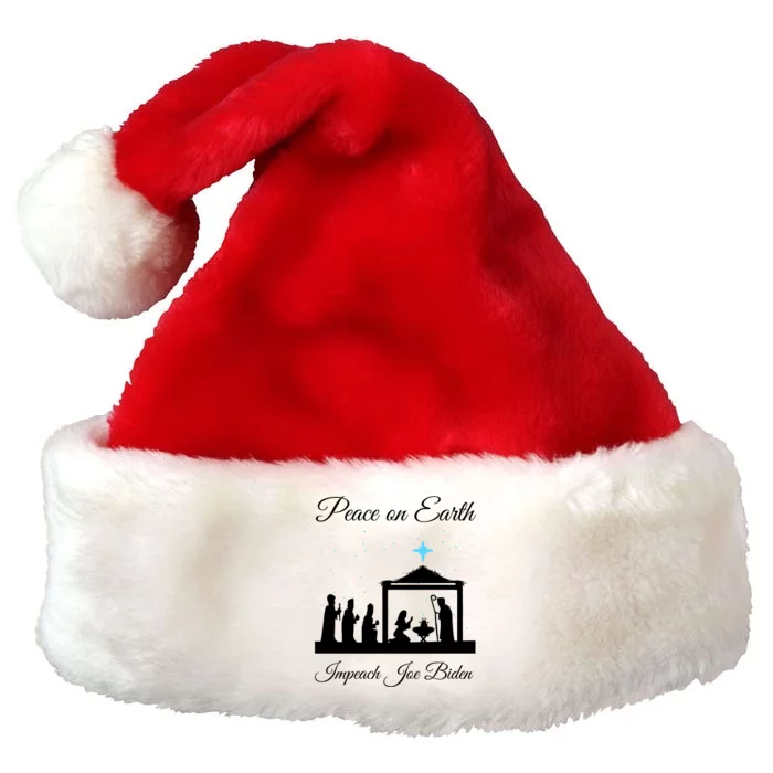 Christmas Anti Biden Peace On Earth Premium Christmas Santa Hat