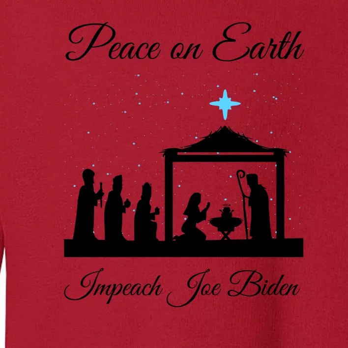 Christmas Anti Biden Peace On Earth Toddler Sweatshirt