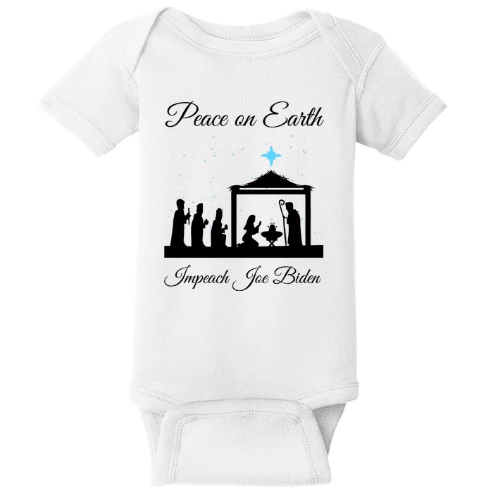 Christmas Anti Biden Peace On Earth Baby Bodysuit