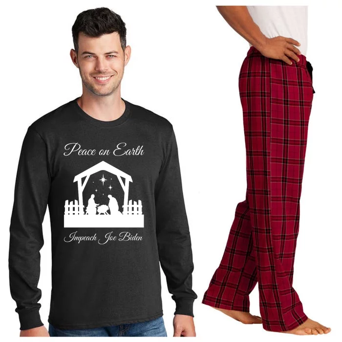 Christmas Anti Biden Peace On Earth Long Sleeve Pajama Set