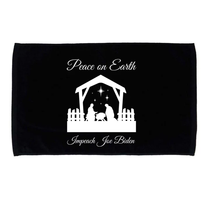 Christmas Anti Biden Peace On Earth Microfiber Hand Towel