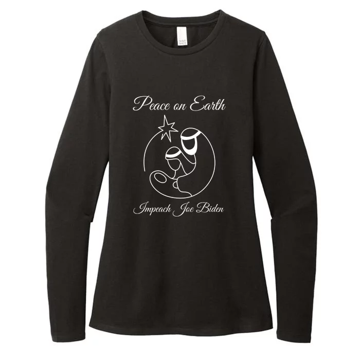 Christmas Anti Biden Peace On Earth Womens CVC Long Sleeve Shirt