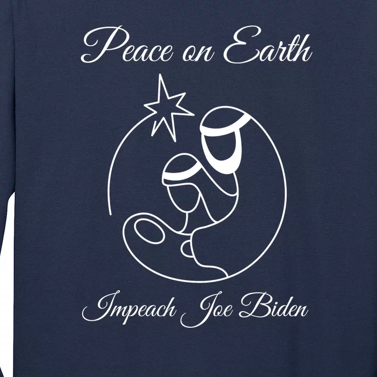 Christmas Anti Biden Peace On Earth Long Sleeve Shirt