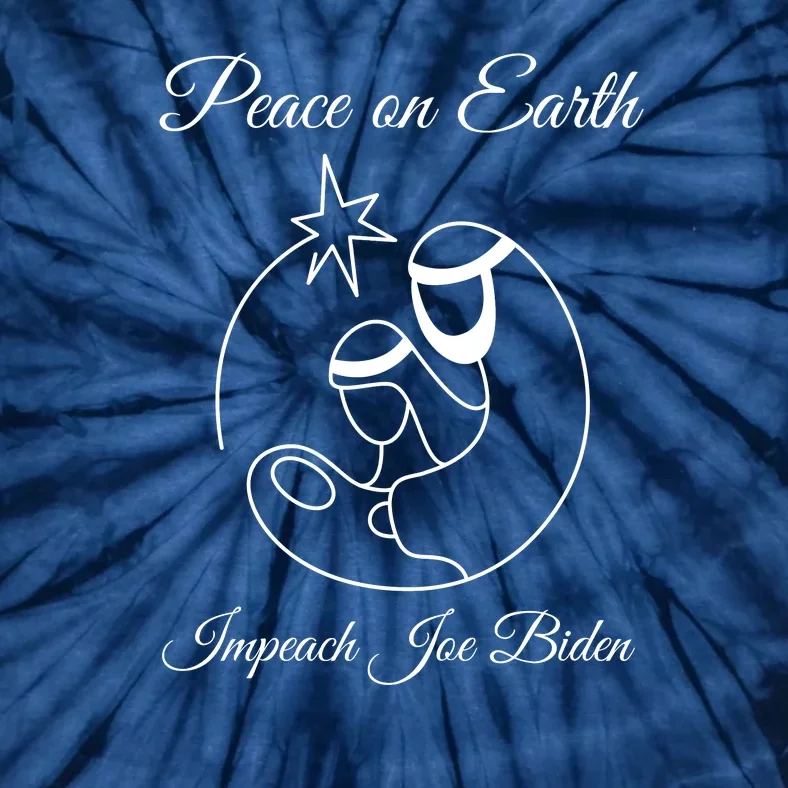 Christmas Anti Biden Peace On Earth Tie-Dye T-Shirt