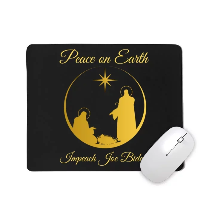 Christmas Anti Biden Peace On Earth Mousepad