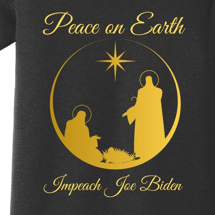 Christmas Anti Biden Peace On Earth Baby Bodysuit