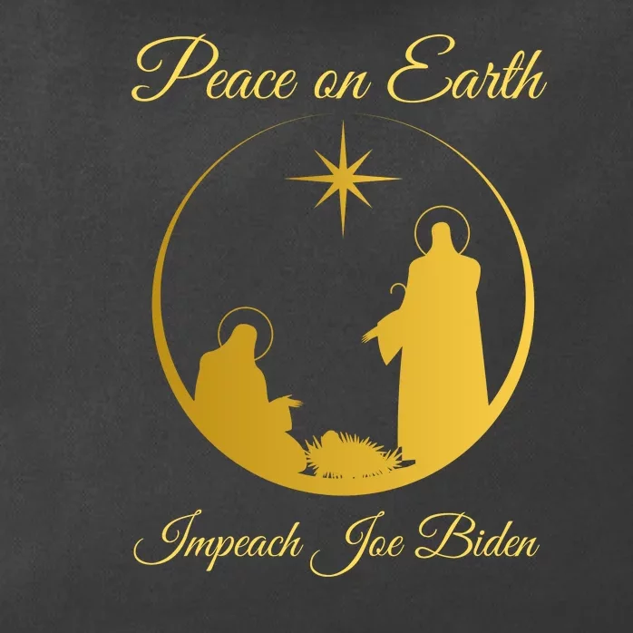 Christmas Anti Biden Peace On Earth Zip Tote Bag