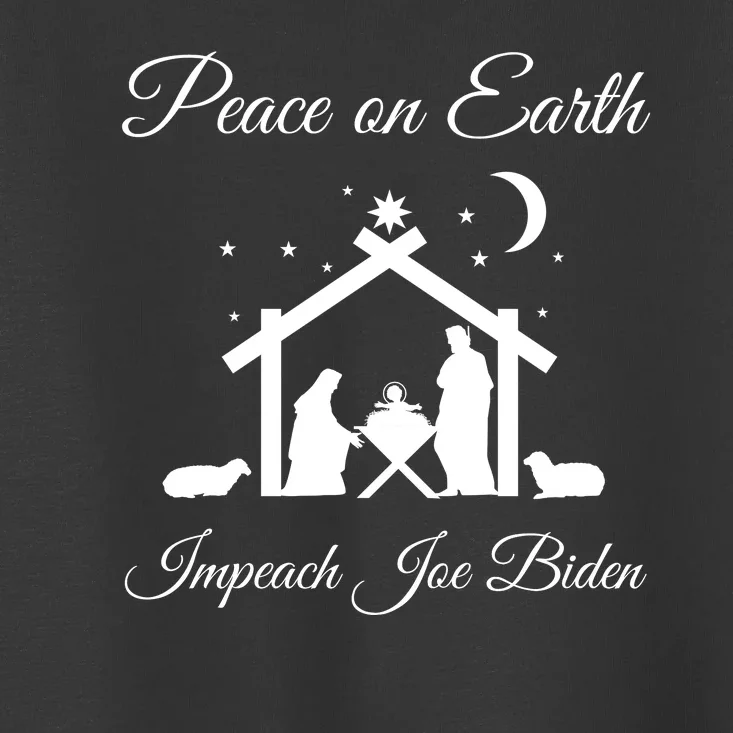 Christmas Anti Biden Peace On Earth Toddler T-Shirt