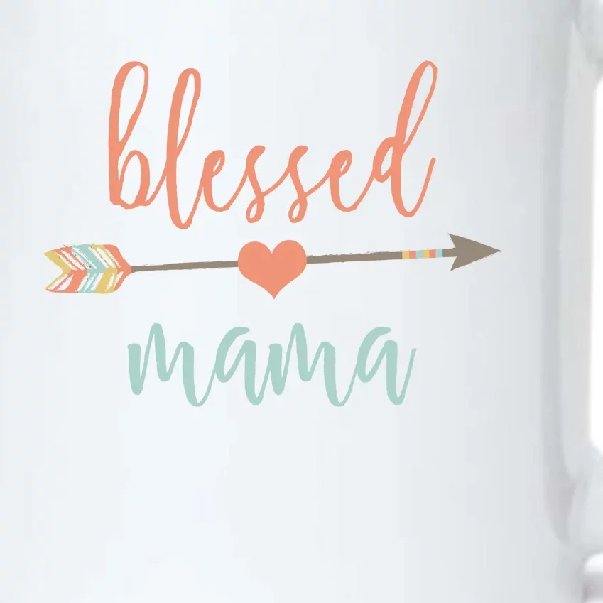 Cute Arrow Blessed Mama Cool Gift Announcet Black Color Changing Mug