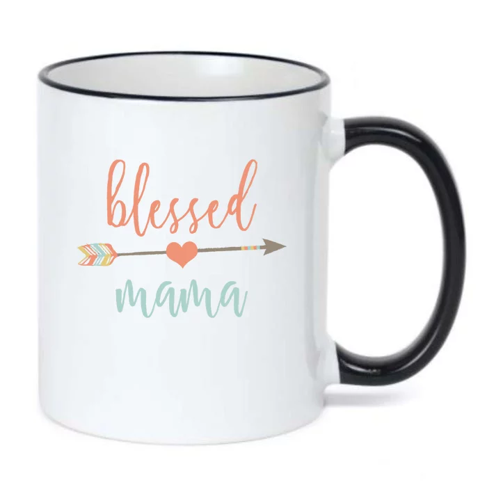 Cute Arrow Blessed Mama Cool Gift Announcet Black Color Changing Mug