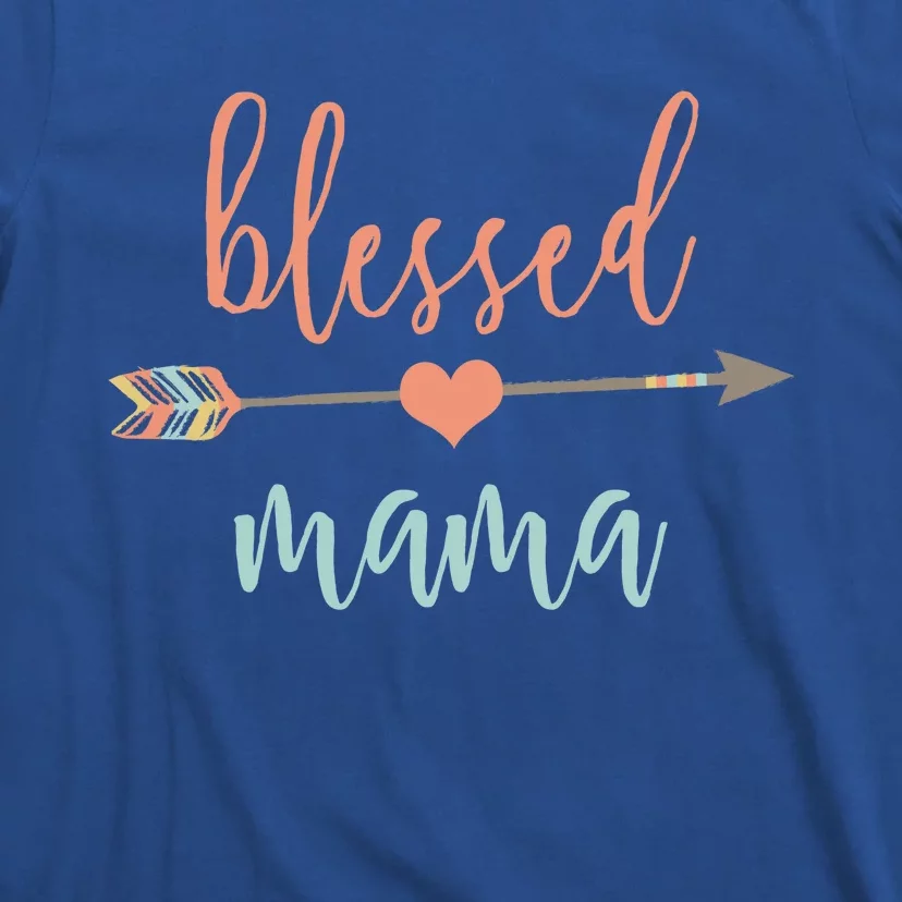 Cute Arrow Blessed Mama Cool Gift Announcet T-Shirt