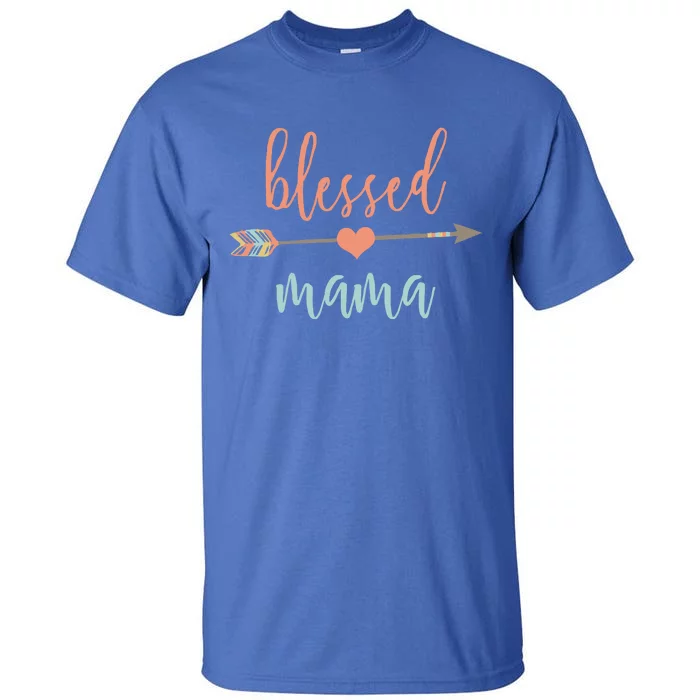 Cute Arrow Blessed Mama Cool Gift Announcet Tall T-Shirt