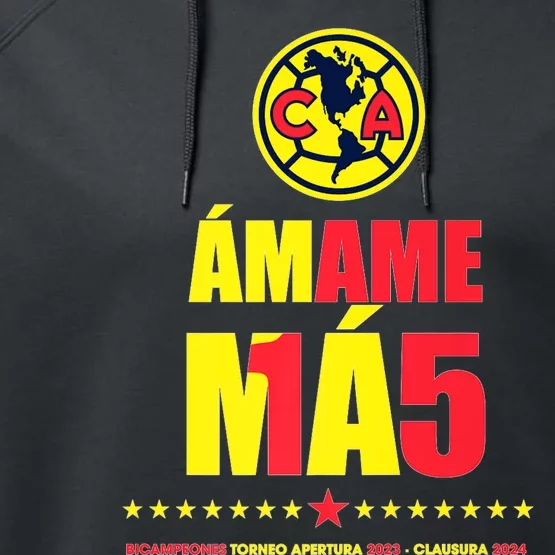 Club America Bicampeon Torneo Apertura 2023 Clausura 2024 Performance Fleece Hoodie