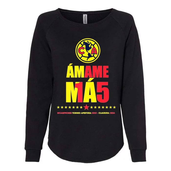 Club America Bicampeon Torneo Apertura 2023 Clausura 2024 Womens California Wash Sweatshirt