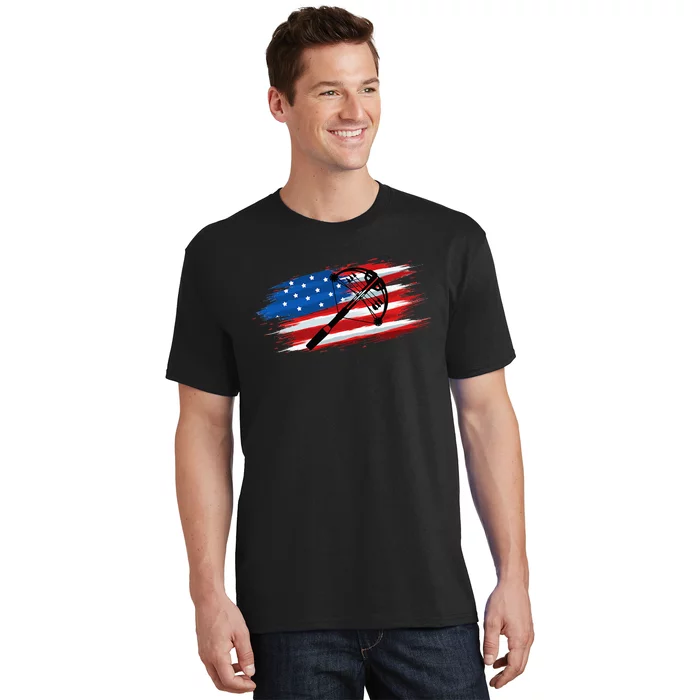 Crossbow Archery Bow Hunting American Flag For Men Women T-Shirt