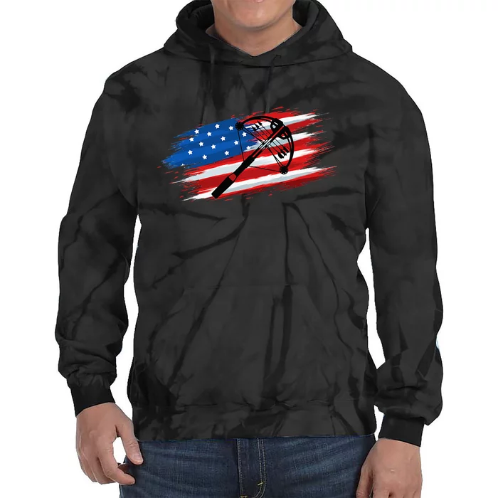 Crossbow Archery Bow Hunting American Flag For Men Women Tie Dye Hoodie