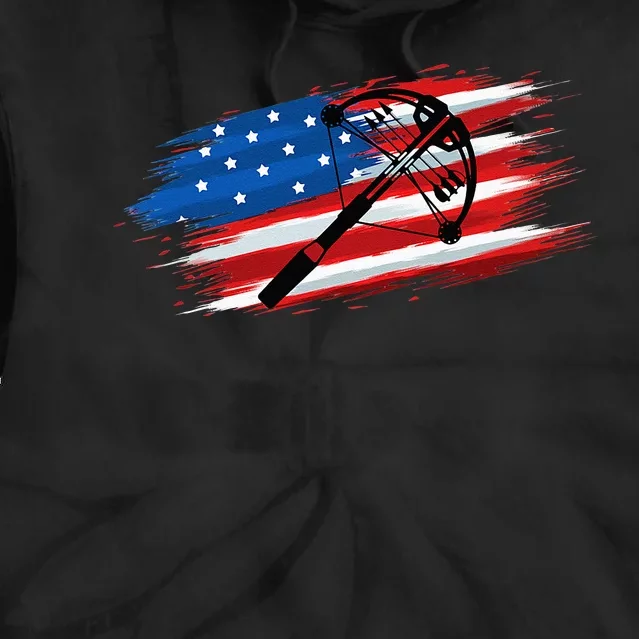 Crossbow Archery Bow Hunting American Flag For Men Women Tie Dye Hoodie